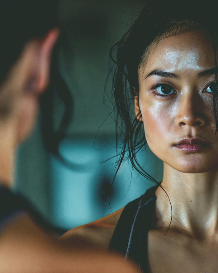 women looking in the mirror