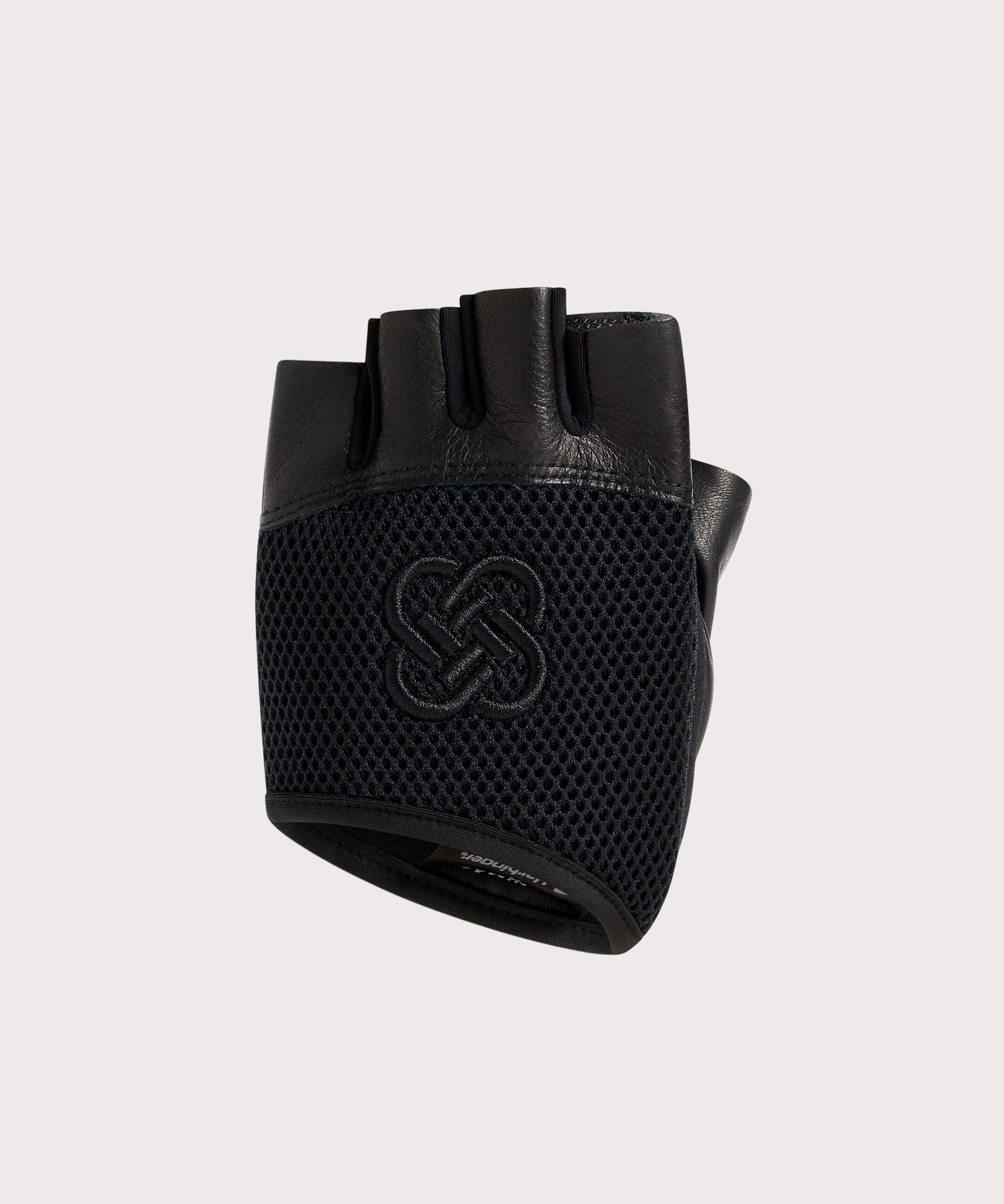 Single black mesh "Huddle" weight lifting gloves